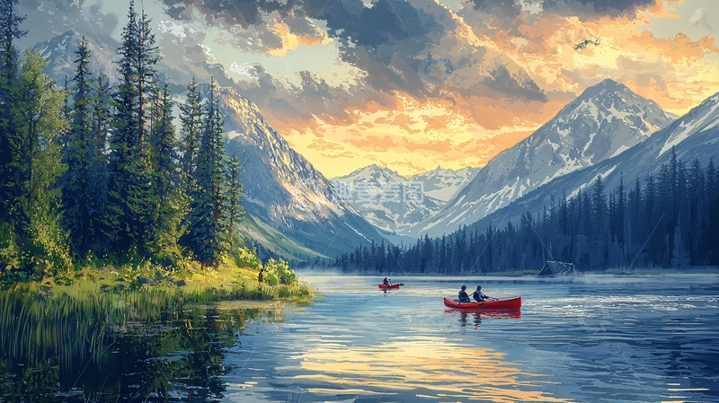 高清大图下载【趣麦麦图】湖光山色高清图片