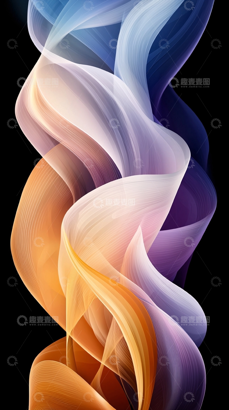 高清大图下载【趣麦麦图】彩色流体抽象背景