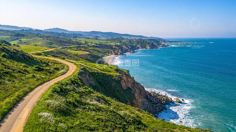 高清大图下载【趣麦麦图】海岸线公路高清图片