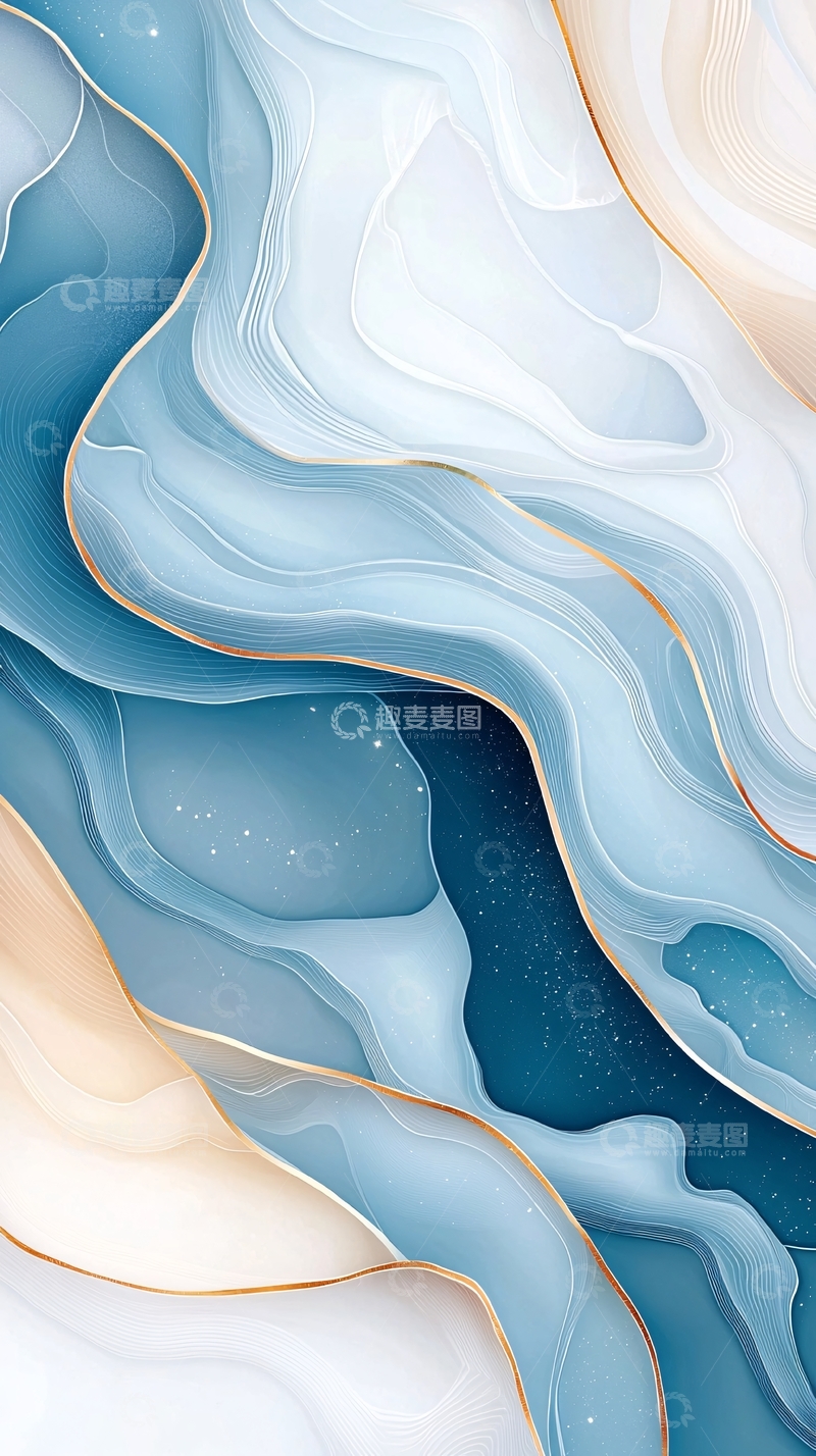高清大图下载【趣麦麦图】水彩流体抽象艺术