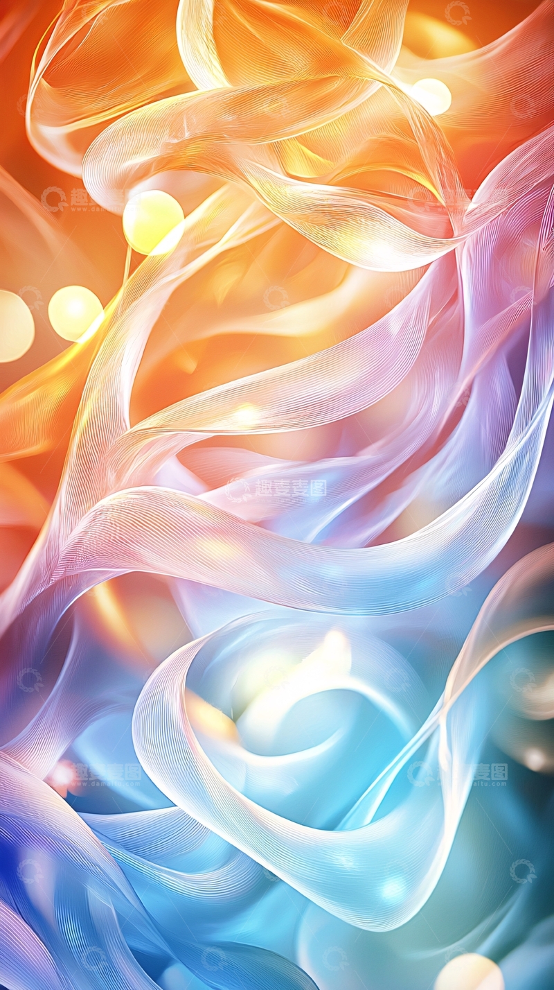 高清大图下载【趣麦麦图】梦幻色彩光晕背景