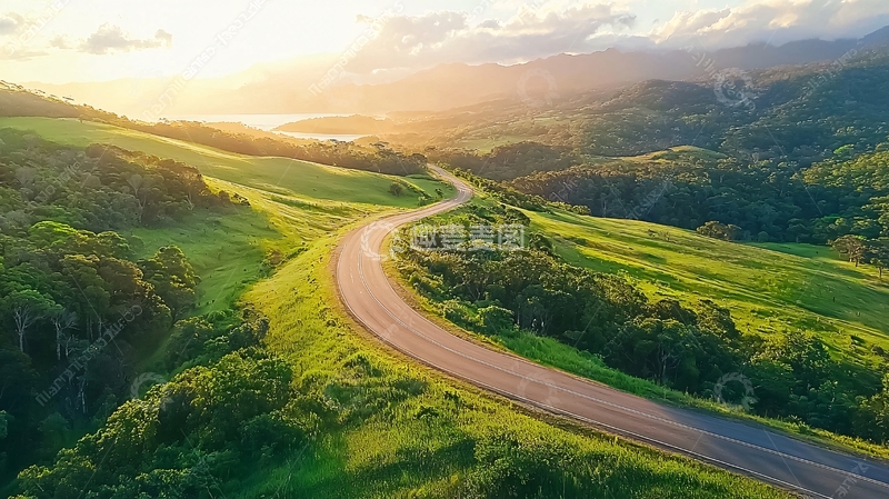 高清大图下载【趣麦麦图】蜿蜒山路高清图片