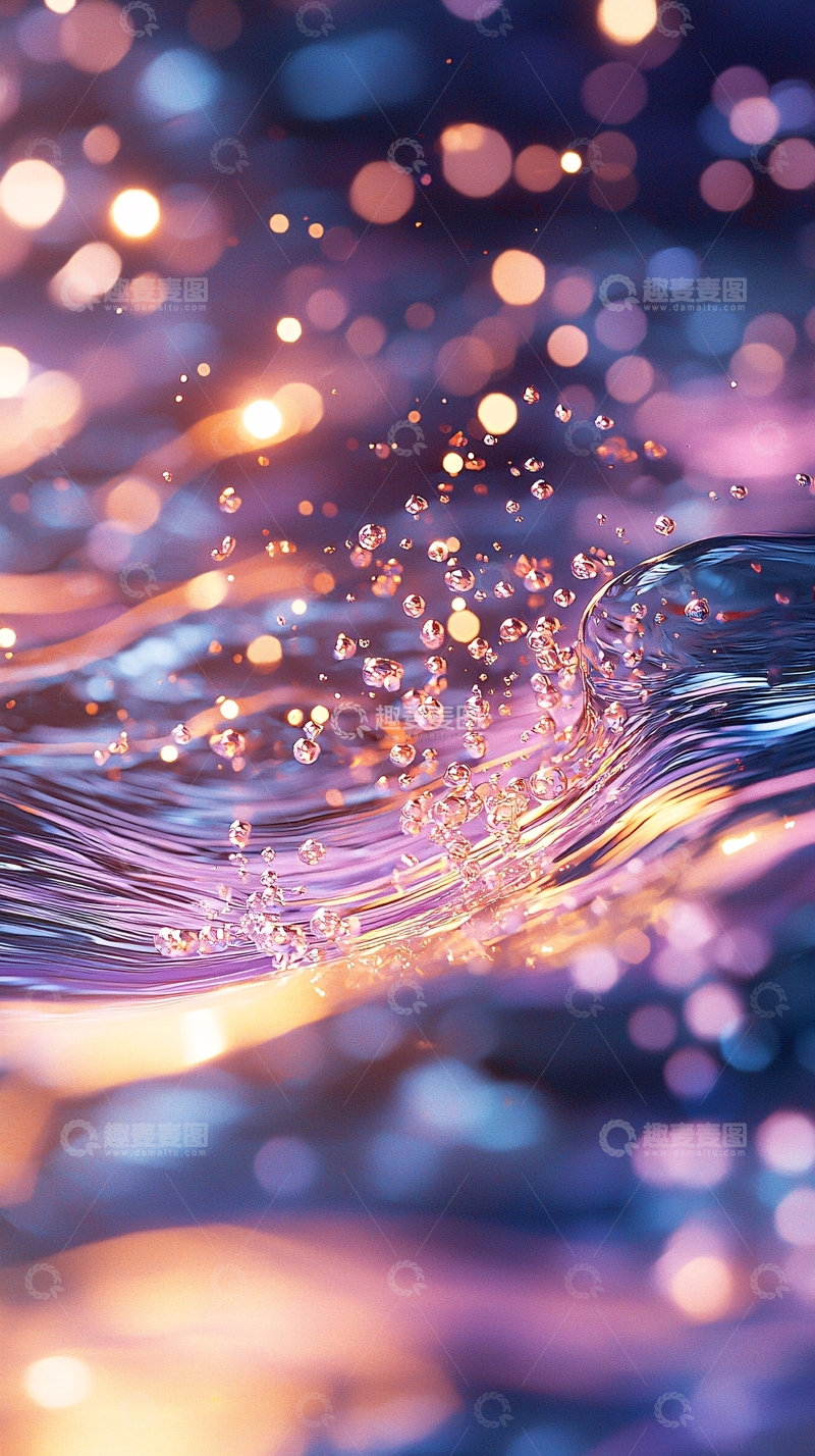 高清大图下载【趣麦麦图】水面上的光点