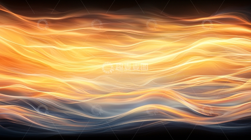 高清大图下载【趣麦麦图】金色波浪流动