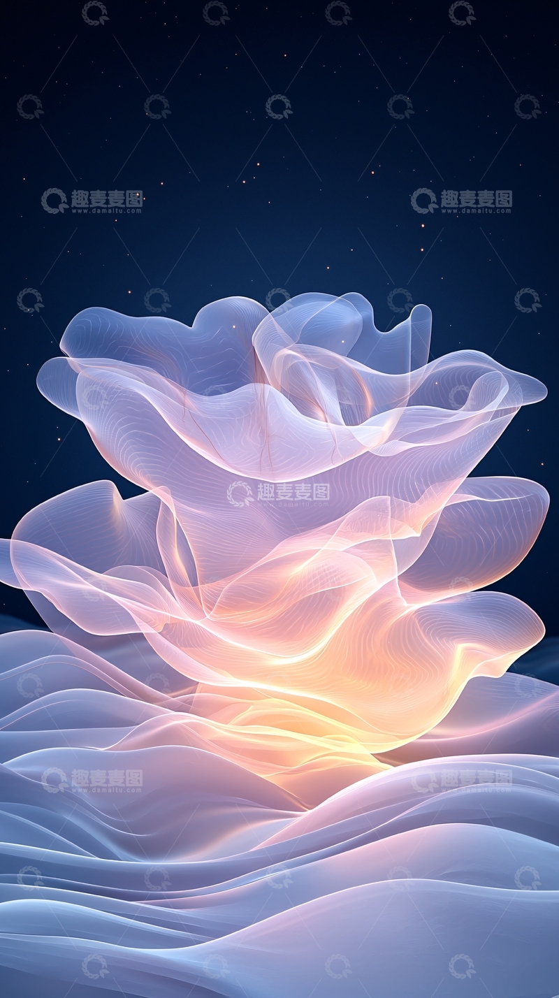 高清大图下载【趣麦麦图】朦胧光晕花朵