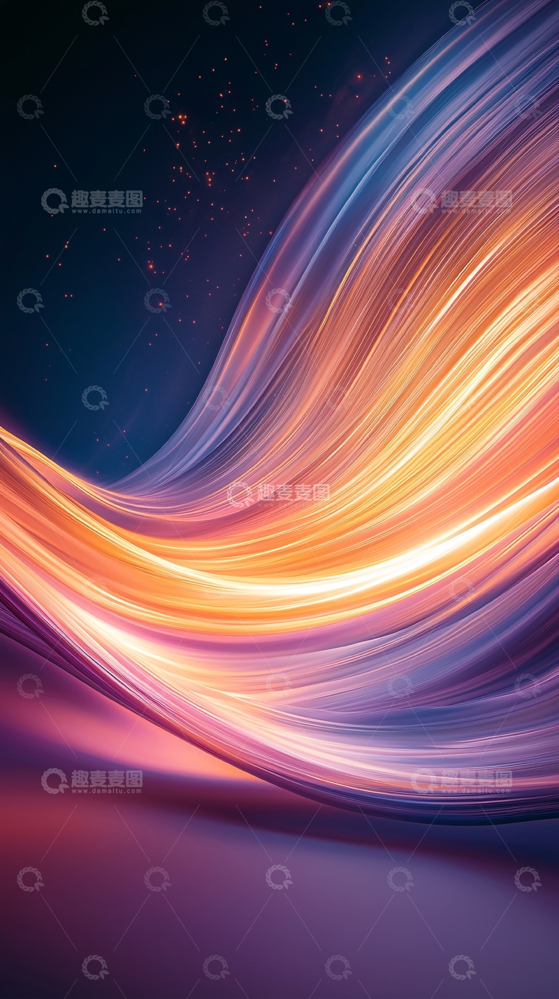 高清大图下载【趣麦麦图】绚丽光线流动抽象背景