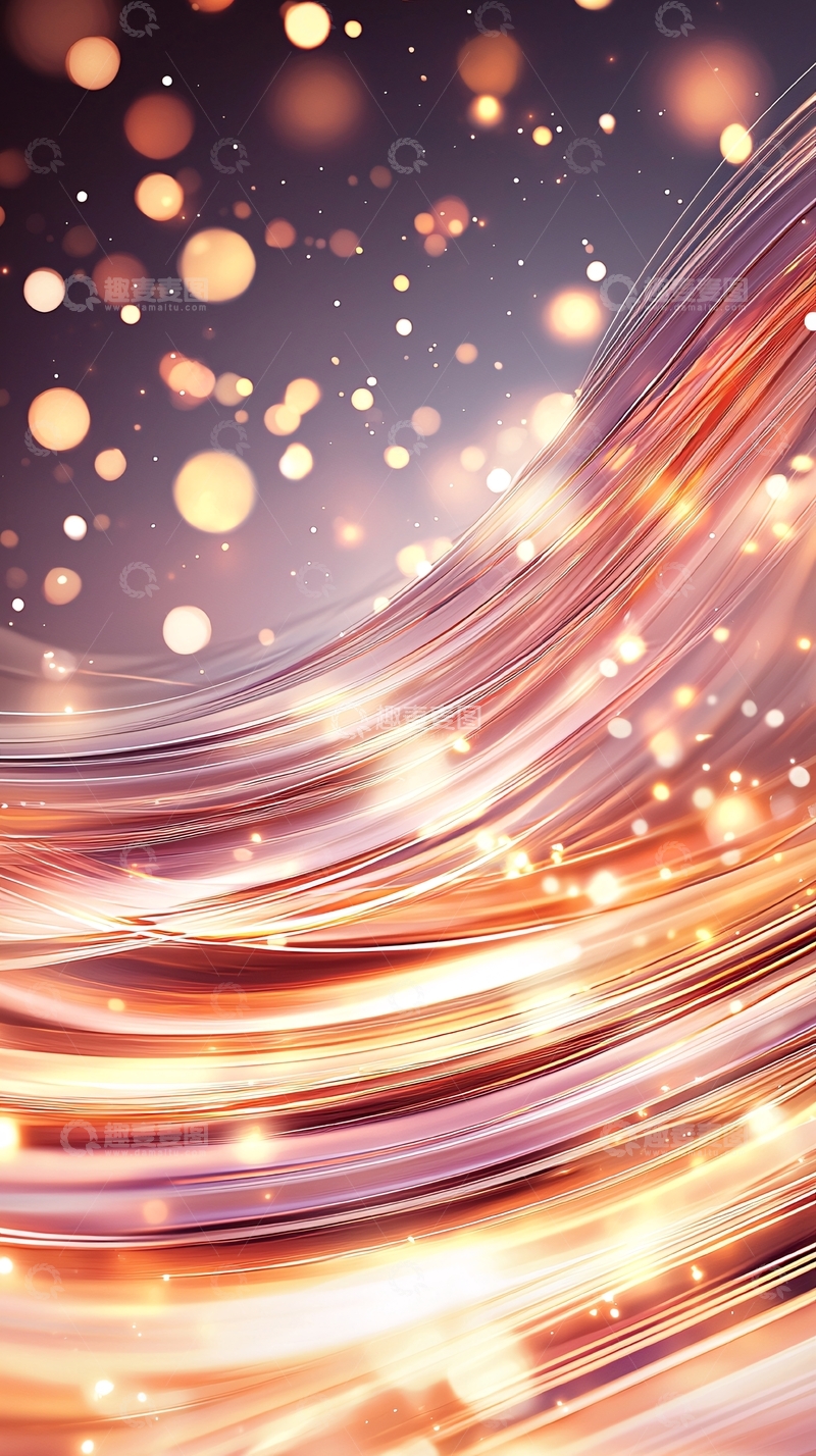 高清大图下载【趣麦麦图】金色光线和圆点背景
