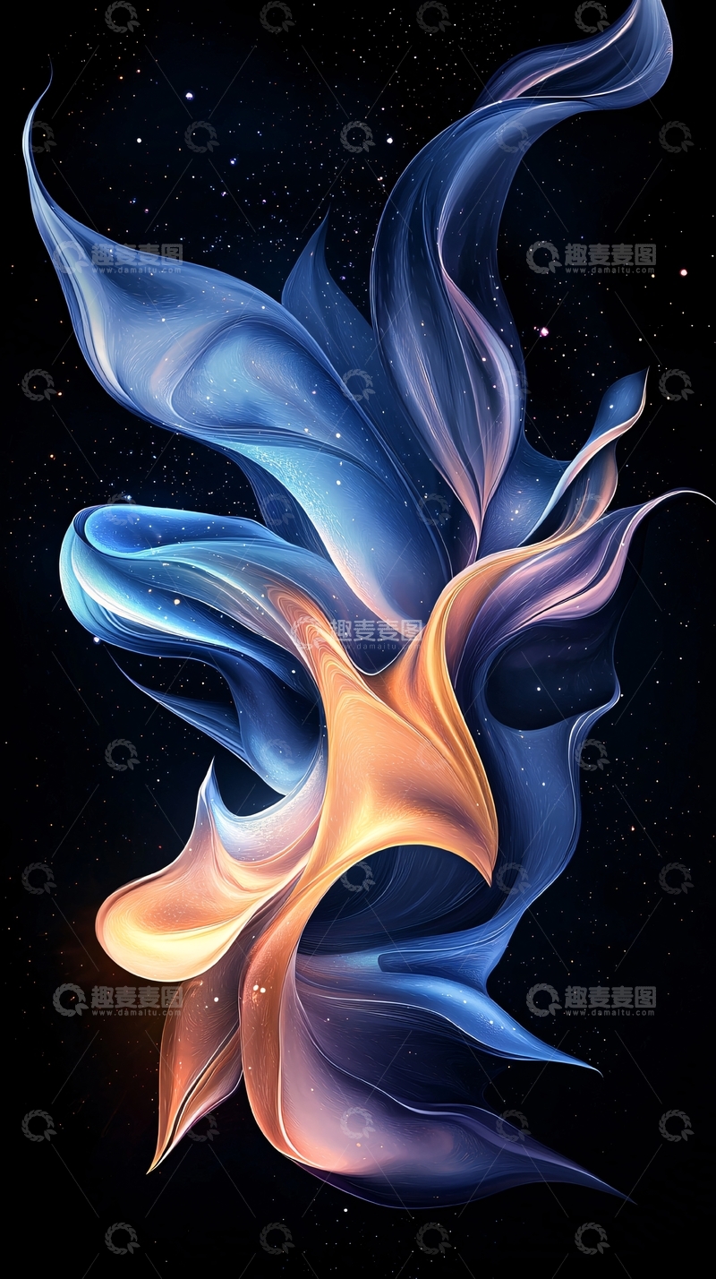 高清大图下载【趣麦麦图】优雅流动曲线