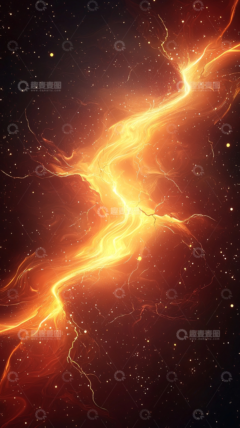 高清大图下载【趣麦麦图】火焰般的星云在深空中延伸