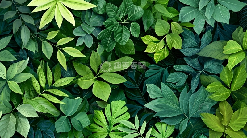 高清大图下载【趣麦麦图】茂盛的绿色树叶