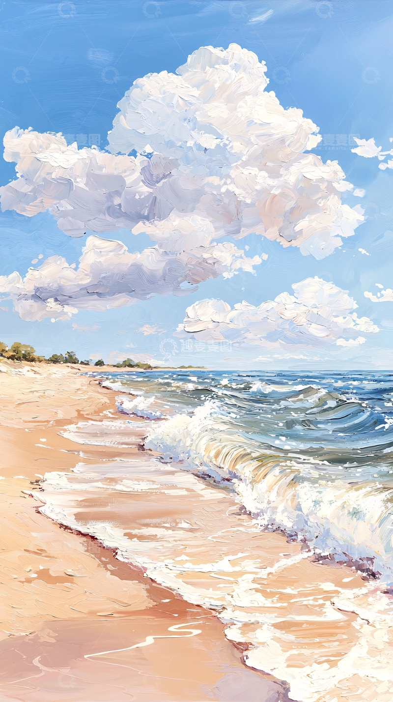 高清大图下载【趣麦麦图】海边沙滩的唯美风景