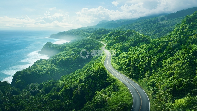 高清大图下载【趣麦麦图】蜿蜒的海岸公路