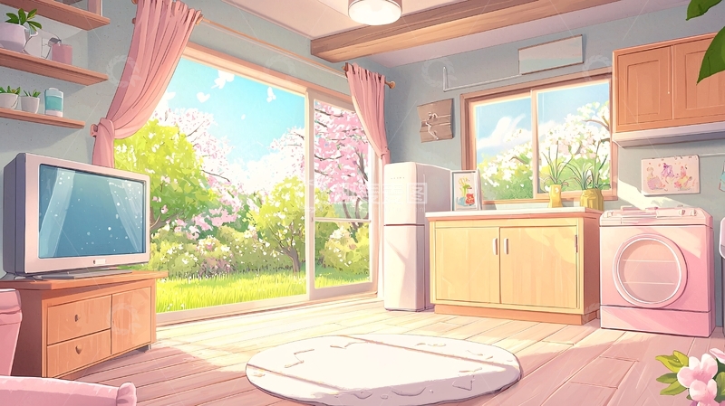 粉色系动漫风房间