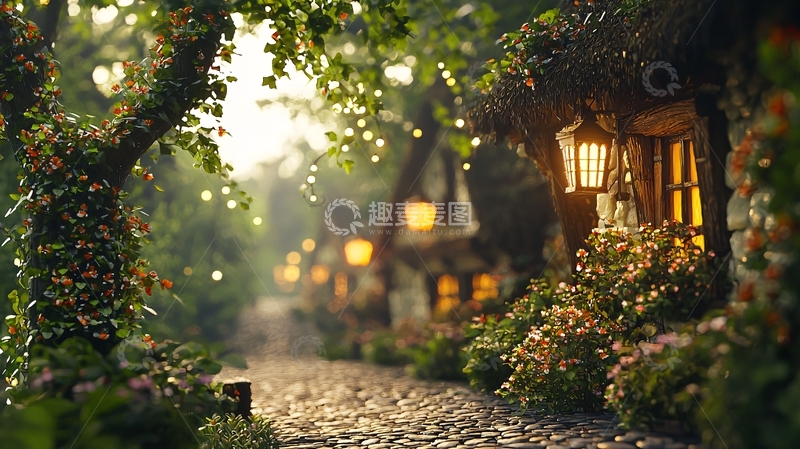 高清大图下载【趣麦麦图】童话小屋在森林深处