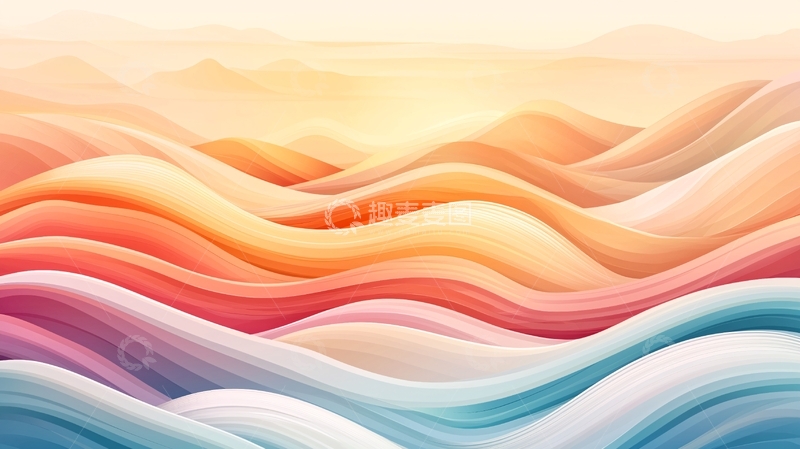 高清大图下载【趣麦麦图】抽象渐变波浪背景