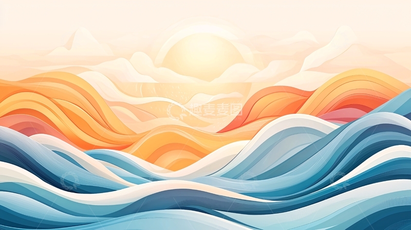高清大图下载【趣麦麦图】水波荡漾的抽象画