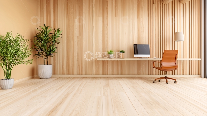 高清大图下载【趣麦麦图】简约木质风办公室