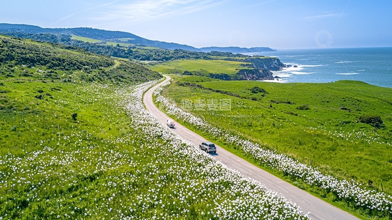 高清大图下载【趣麦麦图】蜿蜒公路穿过绿地