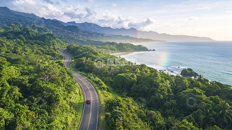 高清大图下载【趣麦麦图】热带海岸公路风景