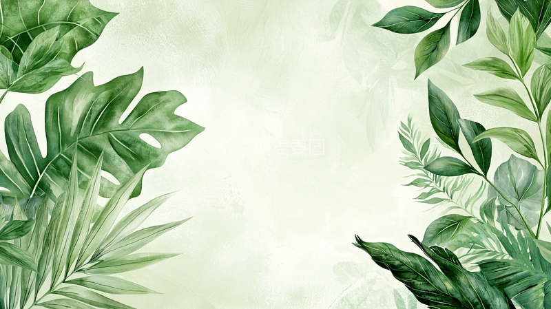 高清大图下载【趣麦麦图】绿植背景高清图片