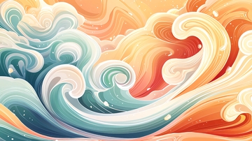 抽象波浪水彩背景