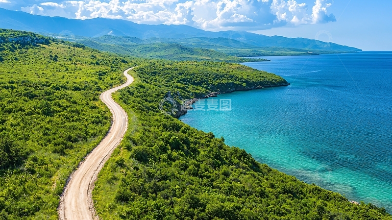 高清大图下载【趣麦麦图】蜿蜒海岸线高清图片