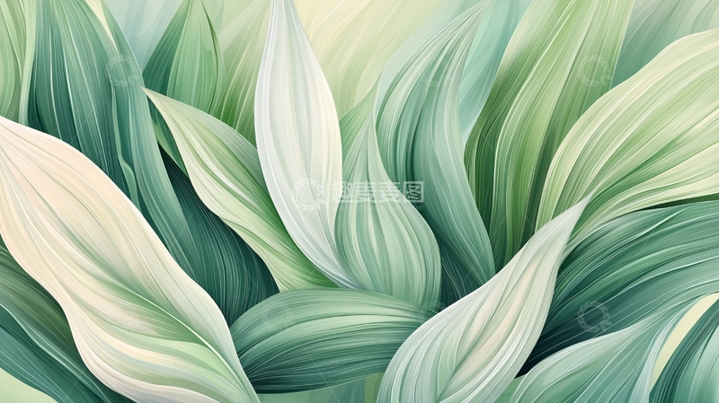 淡绿色叶子背景