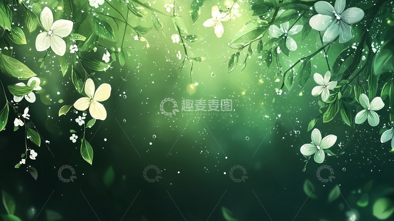 高清大图下载【趣麦麦图】清新治愈背景