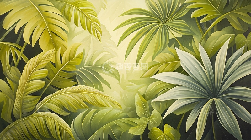 高清大图下载【趣麦麦图】茂密的热带植物丛林