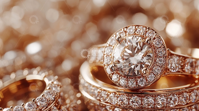 高清大图下载【趣麦麦图】璀璨的钻石戒指特写