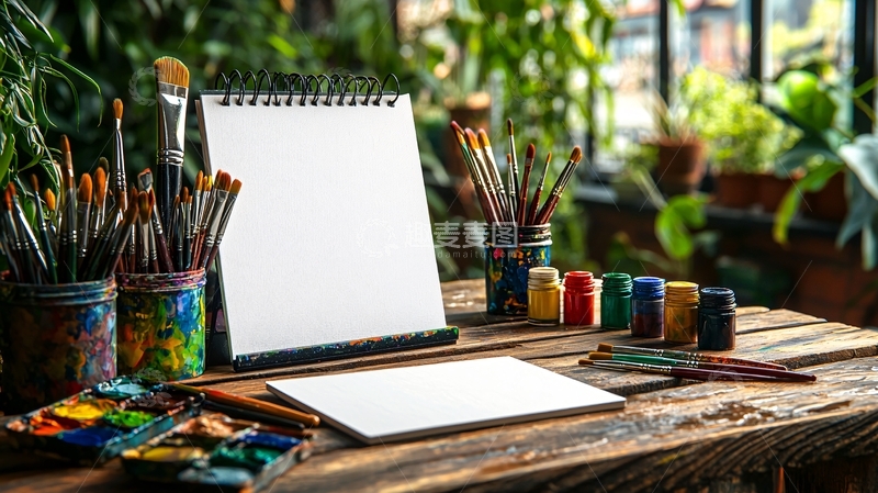 高清大图下载【趣麦麦图】绘画工作台高清图片