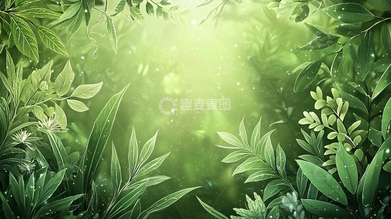 高清大图下载【趣麦麦图】郁郁葱葱的绿色森林