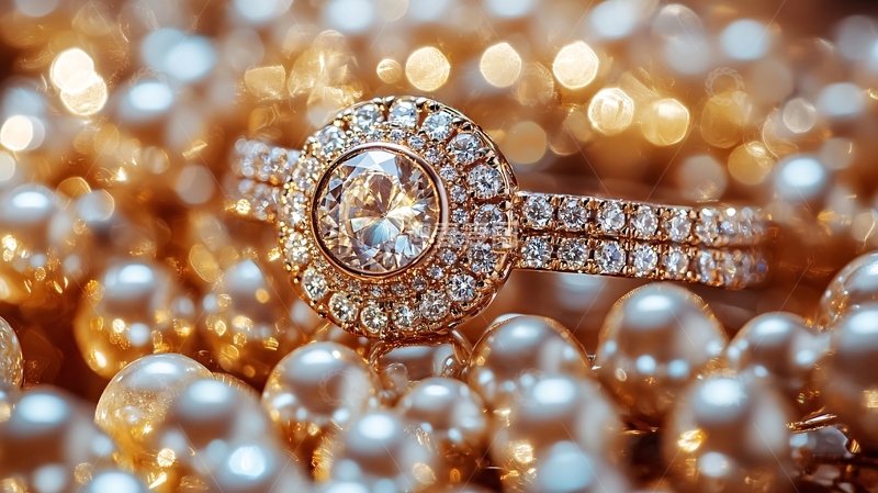 高清大图下载【趣麦麦图】奢华钻石戒指与珍珠