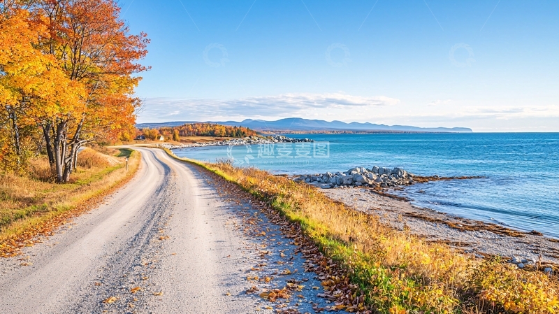 高清大图下载【趣麦麦图】秋日海岸公路风景