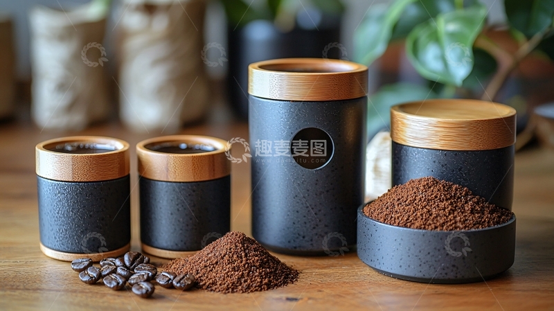 高清大图下载【趣麦麦图】咖啡豆研磨器具