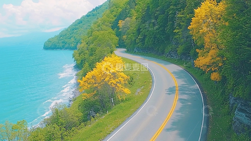 高清大图下载【趣麦麦图】蜿蜒的海岸公路
