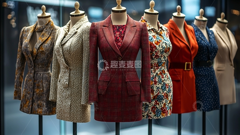 高清大图下载【趣麦麦图】模特身上展示的时尚服装