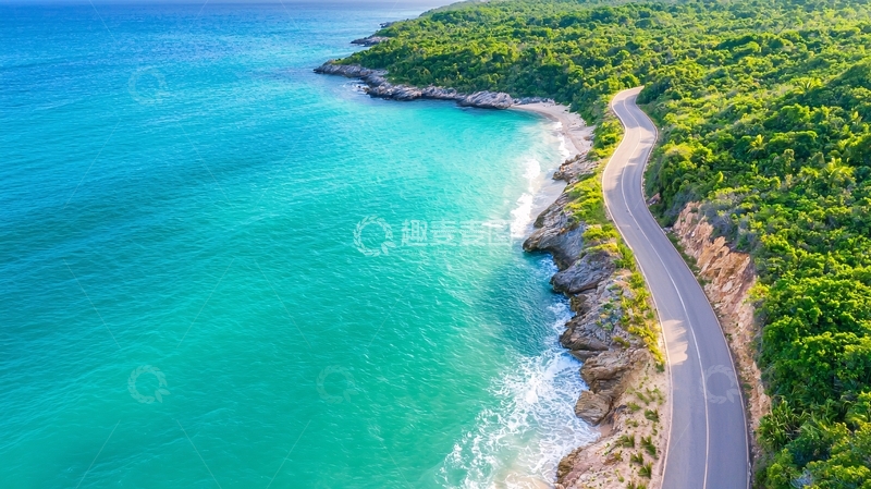 高清大图下载【趣麦麦图】美丽海岸线公路