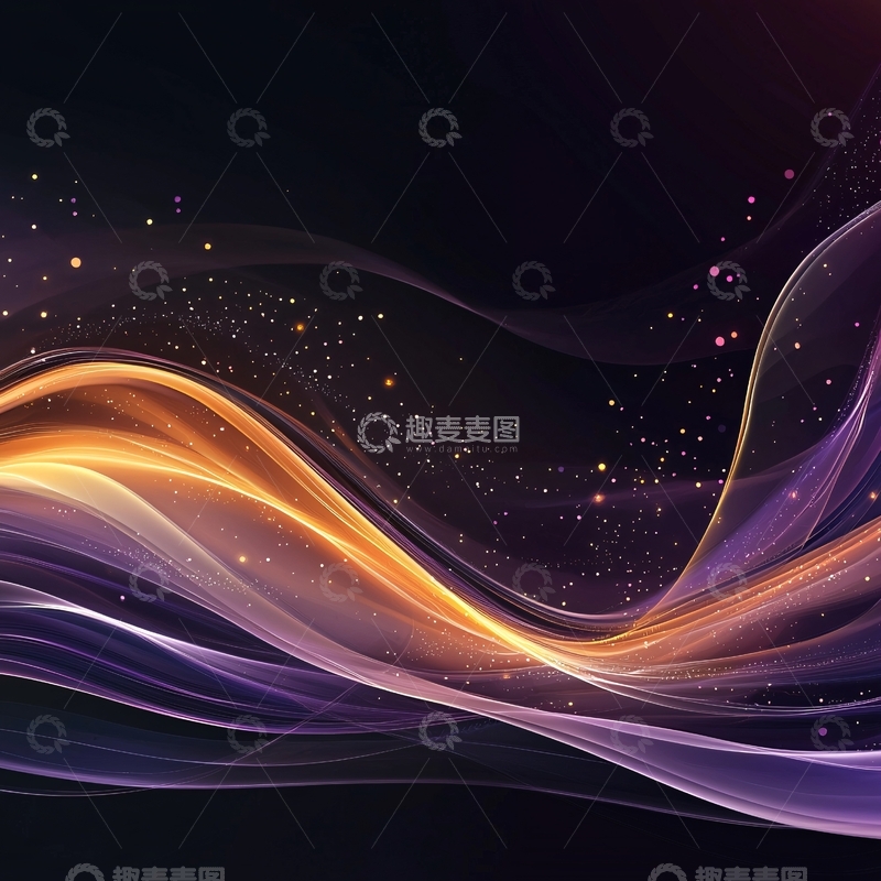 高清大图下载【趣麦麦图】金色紫色流动光效