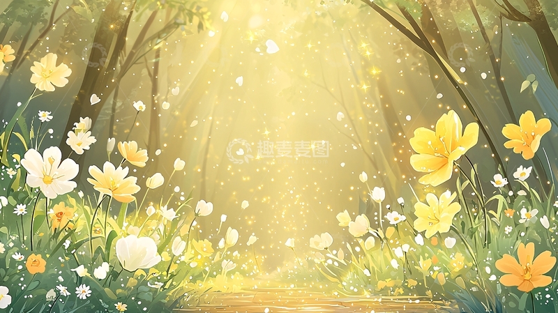 高清大图下载【趣麦麦图】阳光透过树林