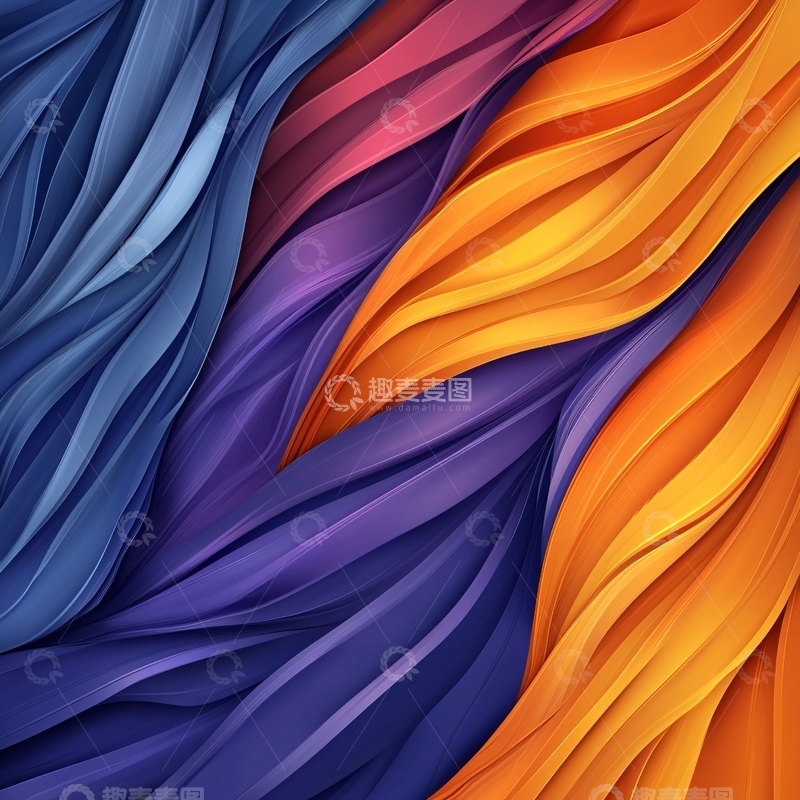 高清大图下载【趣麦麦图】抽象彩色波浪纹理