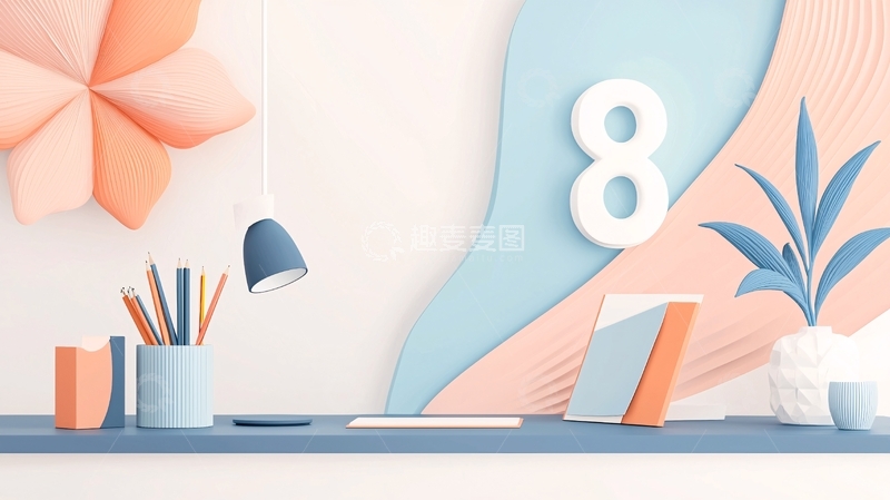 高清大图下载【趣麦麦图】简约风格桌面摆件