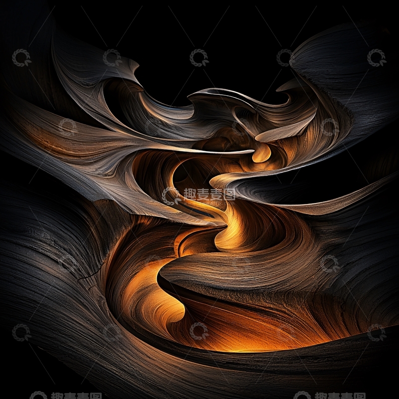高清大图下载【趣麦麦图】抽象流动光影交错