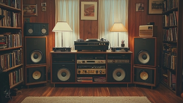 温暖复古的家庭影音室