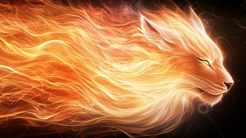 高清大图下载【趣麦麦图】火焰狮子头像