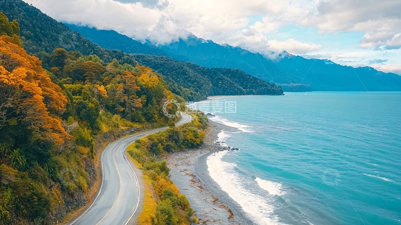 高清大图下载【趣麦麦图】蜿蜒的海岸公路美景