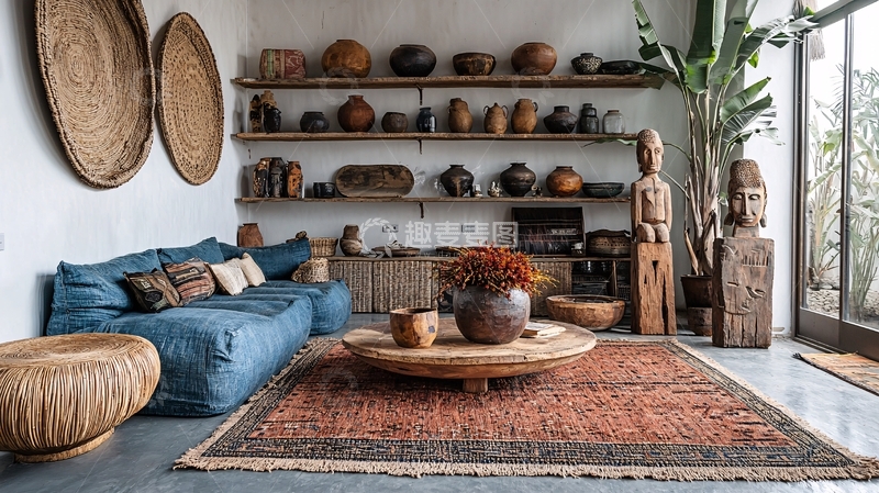 高清大图下载【趣麦麦图】充满波西米亚风的室内设计