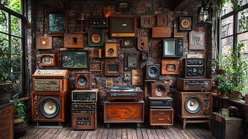 复古音响墙面装饰