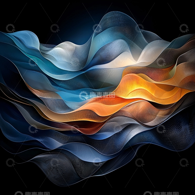 高清大图下载【趣麦麦图】抽象流动渐变色块