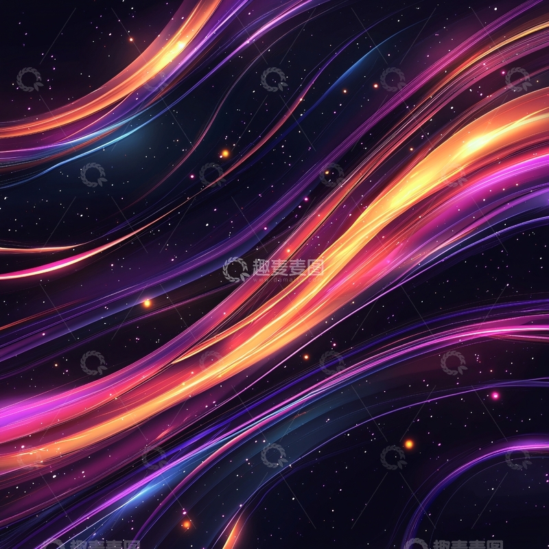 高清大图下载【趣麦麦图】抽象彩色光线